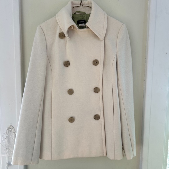 J.Crew Double Breasted Stadium Cloth Peacoat - Picture 1 of 6